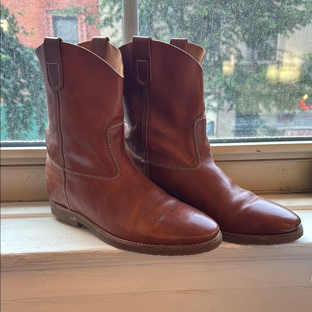 Re/Done Camarguaise Boots Sz 40 - cognac leather, EXCELLENT condition